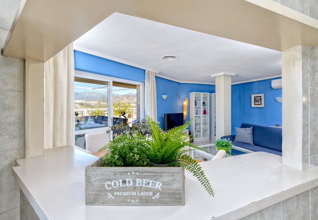 Ferienwohnung in Torrox Costa - WintowinRentals Spektakuläre Aussichten, Penthouse, 1st Line Beach in Torrox